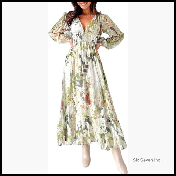 green dress maxi Helen Maxi Dress